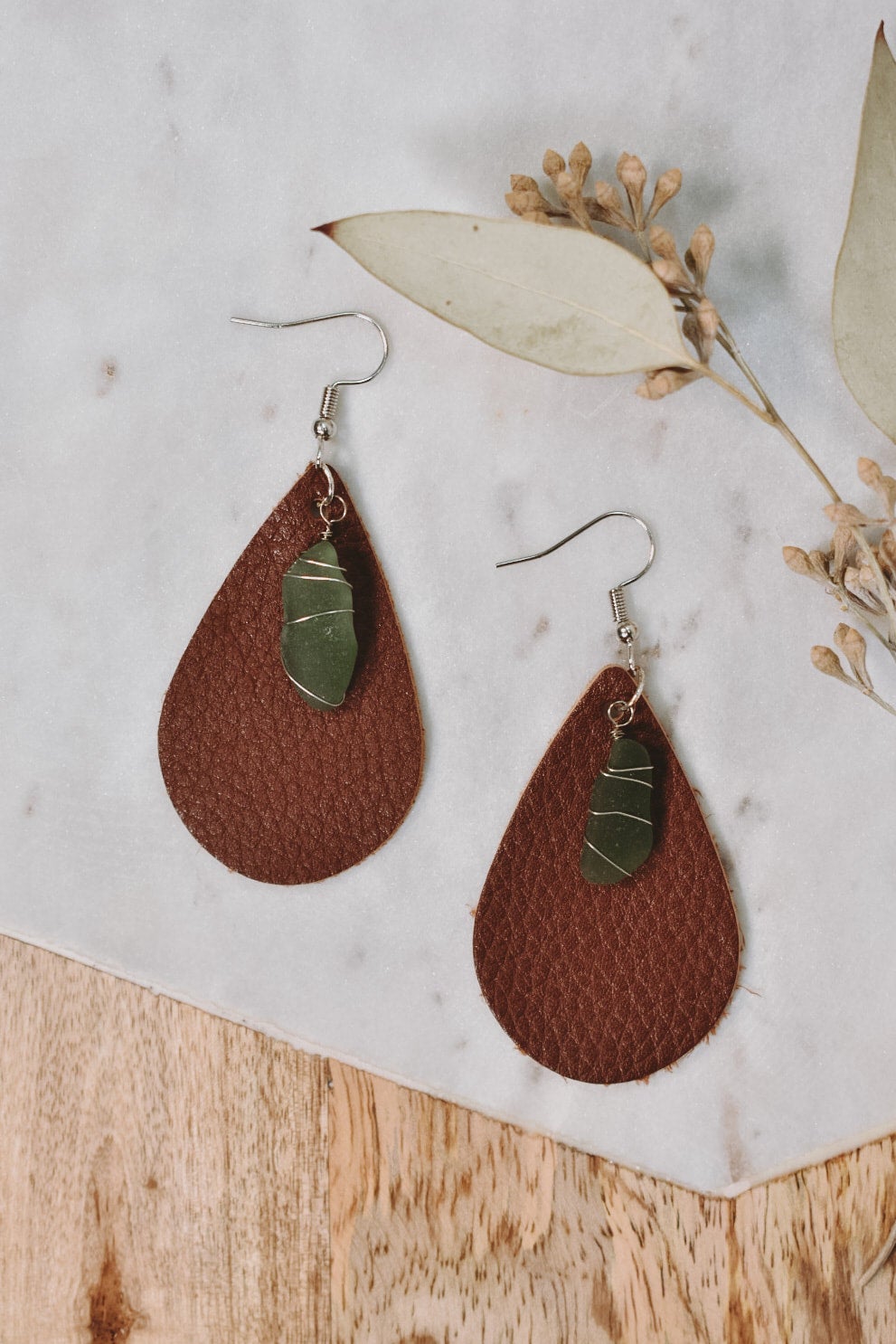 Leather earrings for sale store